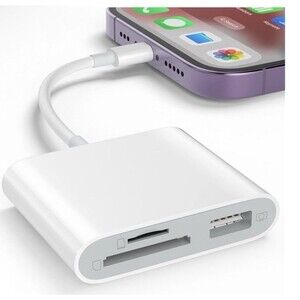 Szhaiyijin SD Card Reader for iPhone Memory Card Reader w/ USB Camera Adapter